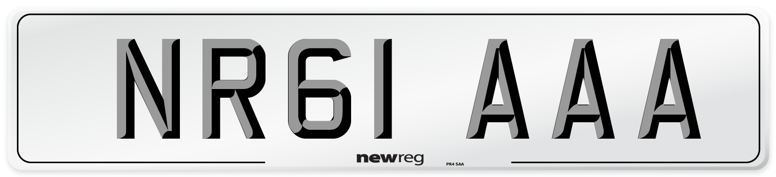 NR61 AAA Number Plate from New Reg